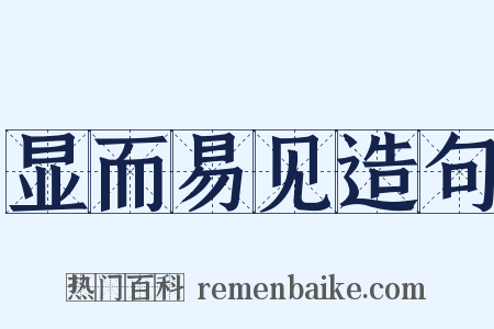 显而易见造句是什么意思的图片